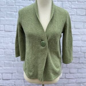 Tweeds 3/4 Sleeve Button Sweater Medium NWT